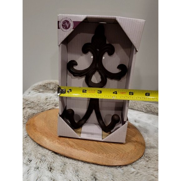 Antique Style Rustic Fleur De Lis Coat Hook, hat hook, towel hook - Picture 2 of 8